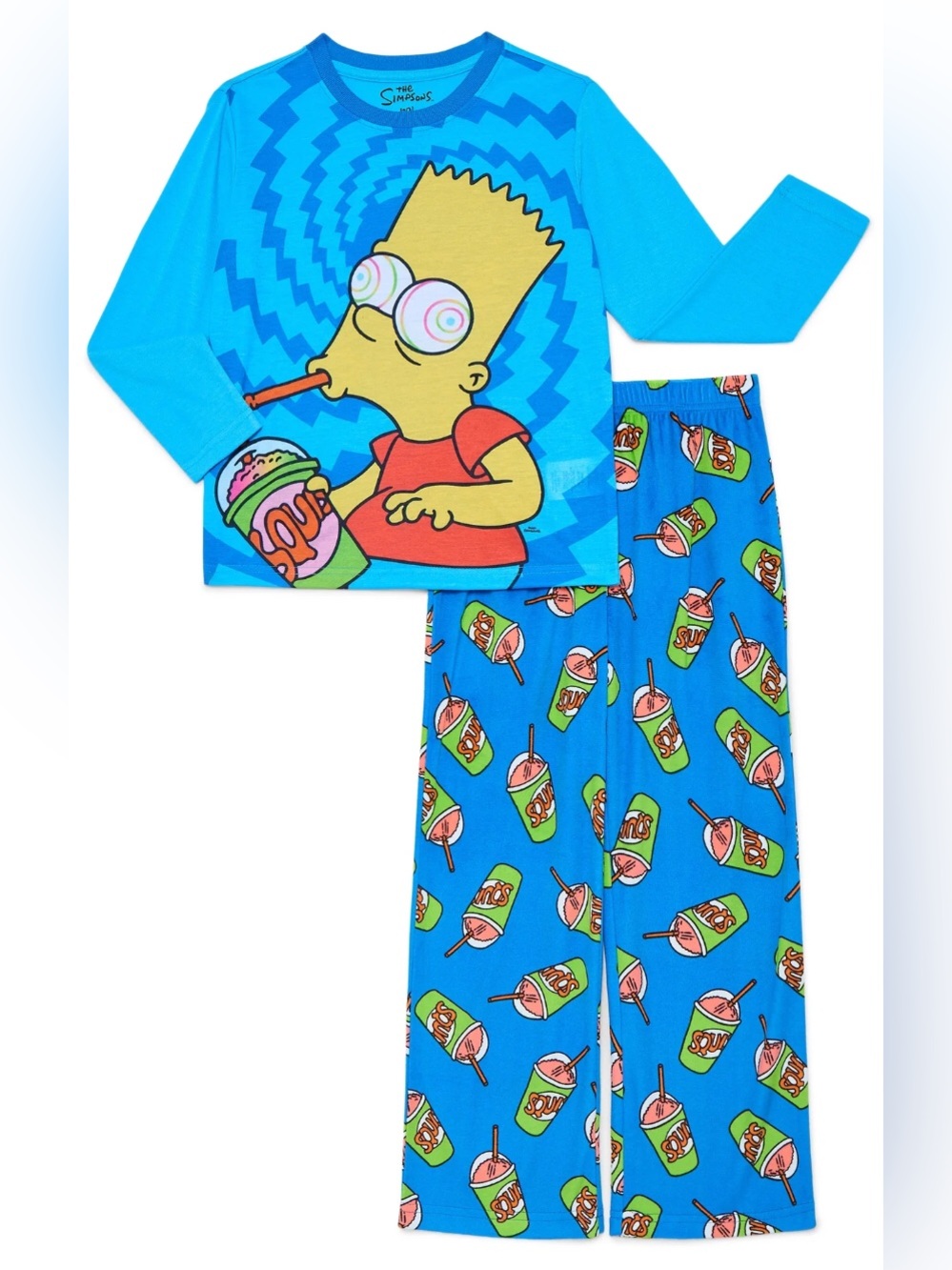 The Simpsons Boys Long Sleeve Top and Pants Pajama Set, 2-Piece